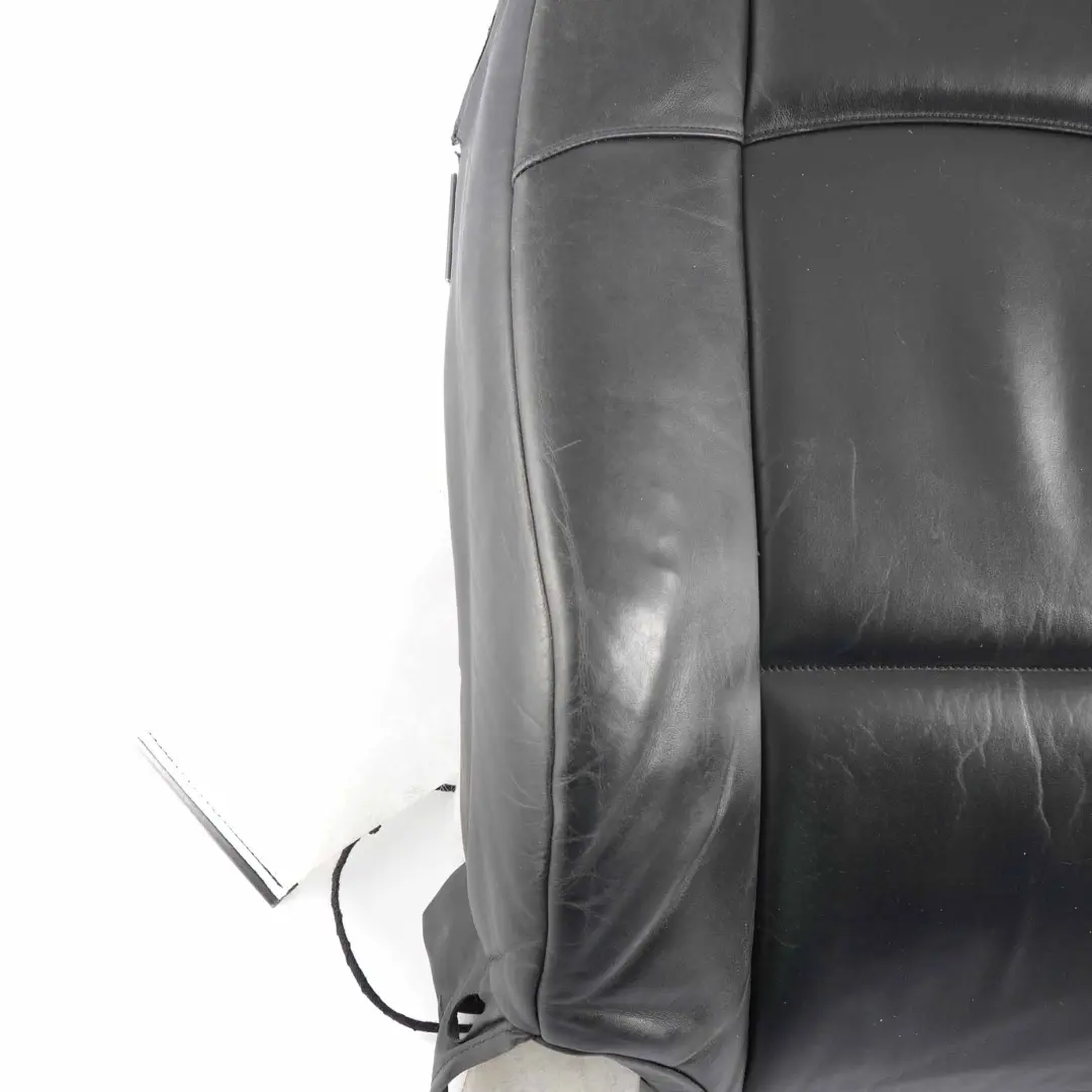  Front Seat Backrest BMW E93 Front Right O/S Heated Cover Black Leather - SKU 9117710 - Part number 9117710