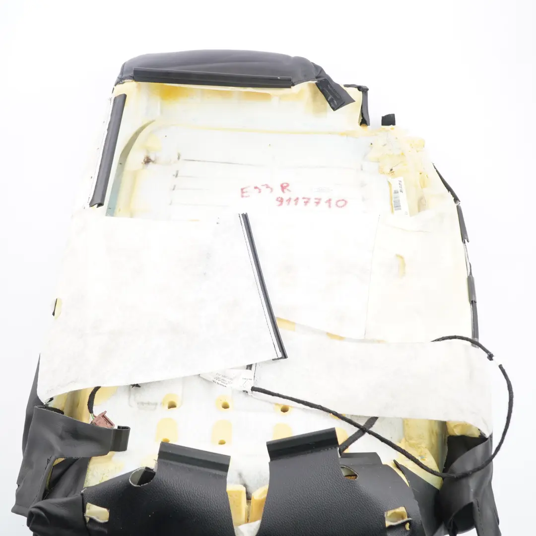 BMW E93 Schienale Sedile Anteriore Destro Riscaldato Cover Pelle Nera - SKU 9117710 - Numero di parte 9117710