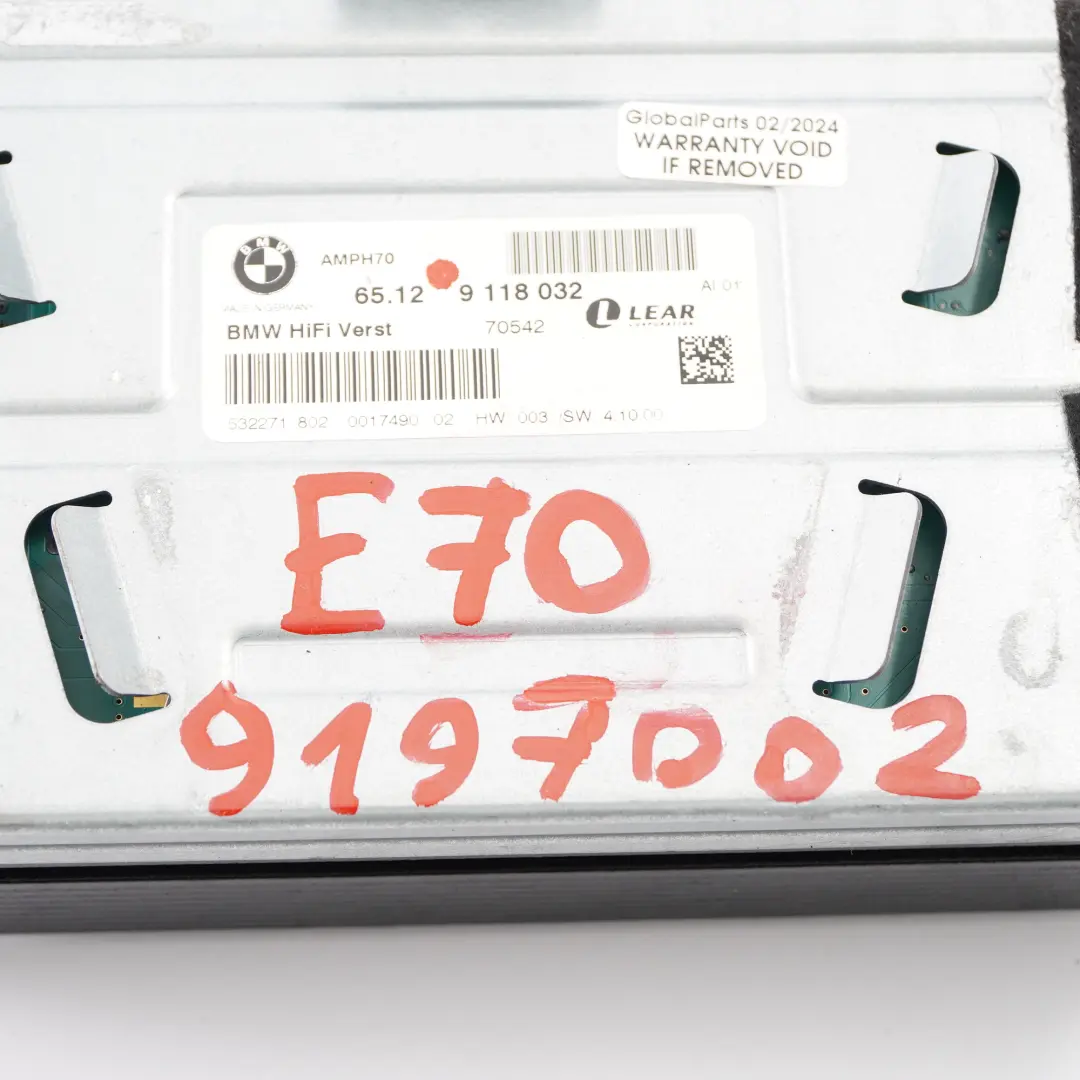 HiFi Sistema altoparlanti Amplificatore AMP Unità per BMW Z4 E89 Roadster con numero di parte 9118032 BMW Z4 E89 Roadster HiFi Sistema altoparlanti Amplificatore AMP Unità - SKU 9118032 - Numero di parte 9118032