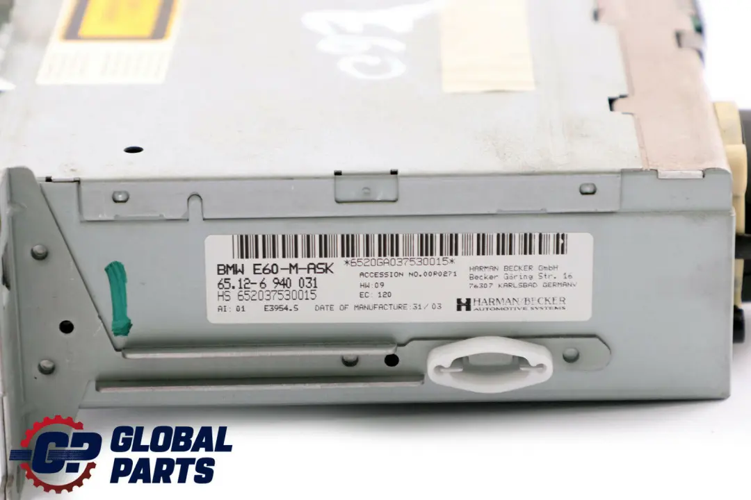 BMW E60 E61 E63 E64 M-ASK M-Audio System Controller Navigation Radio 6940031 - SKU 9118070 - Part number 9118070