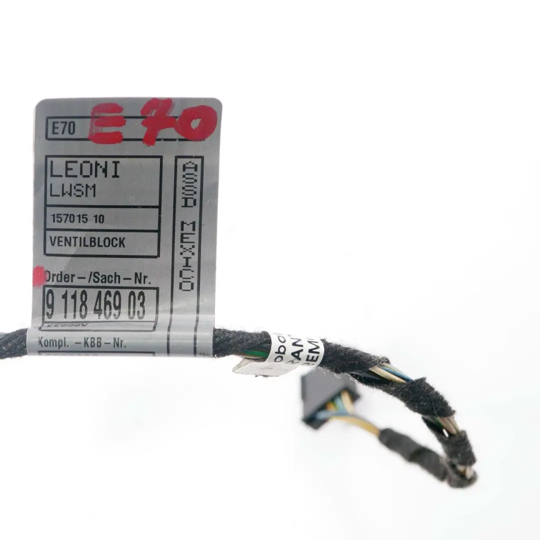 BMW X5 E70 X6 E71 Vorne Sitz Lordose Kabel Kabelbaum Kabelsatz - SKU 9118469 - Teilenummer 9118469