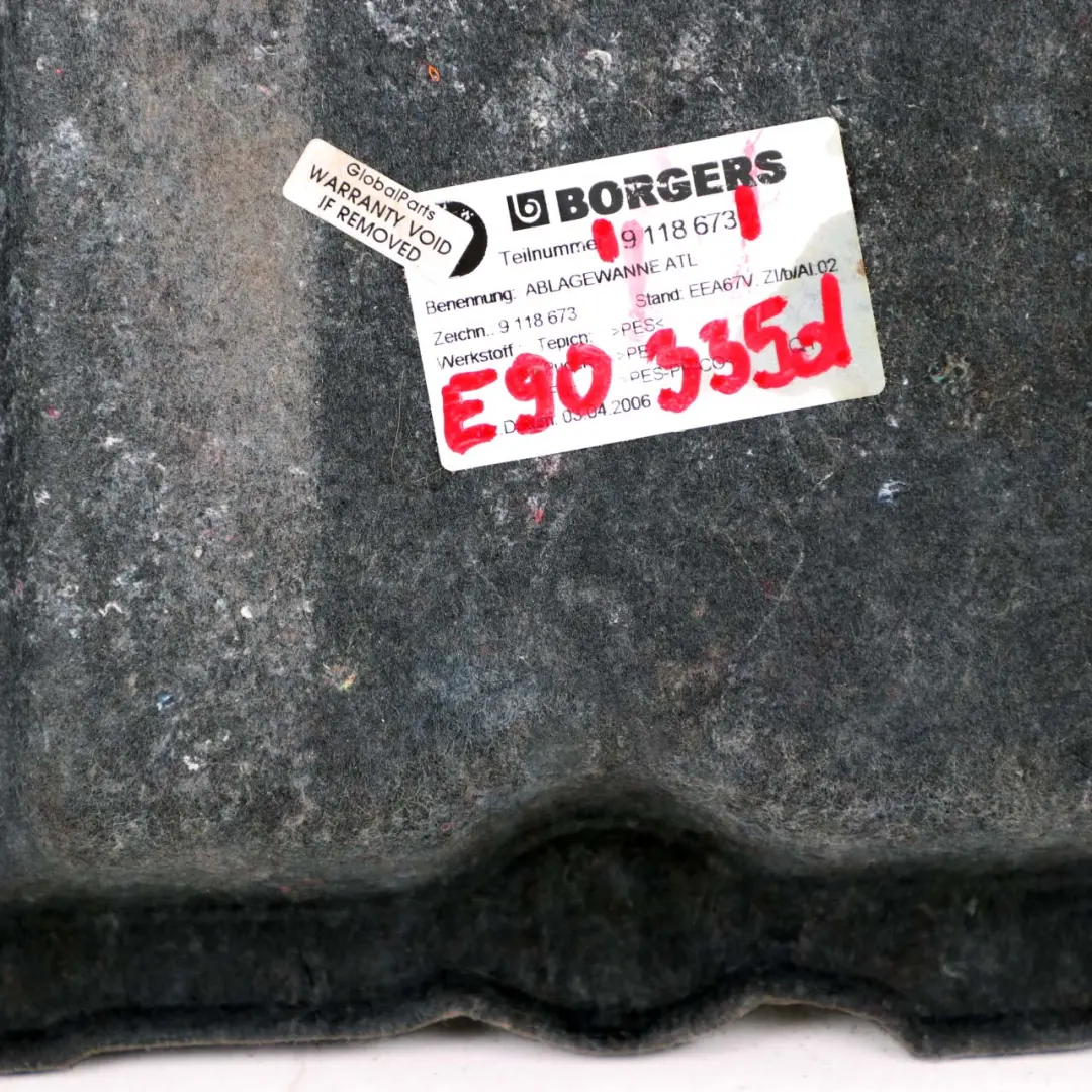 Ablagewanne Gepäckraum Kofferraumboden für BMW 3 E90 E91 LCI 335i mit Teilenummer 9118673 BMW 3 E90 E91 LCI 335i Ablagewanne Gepäckraum Kofferraumboden - SKU 9118673 - Teilenummer 9118673