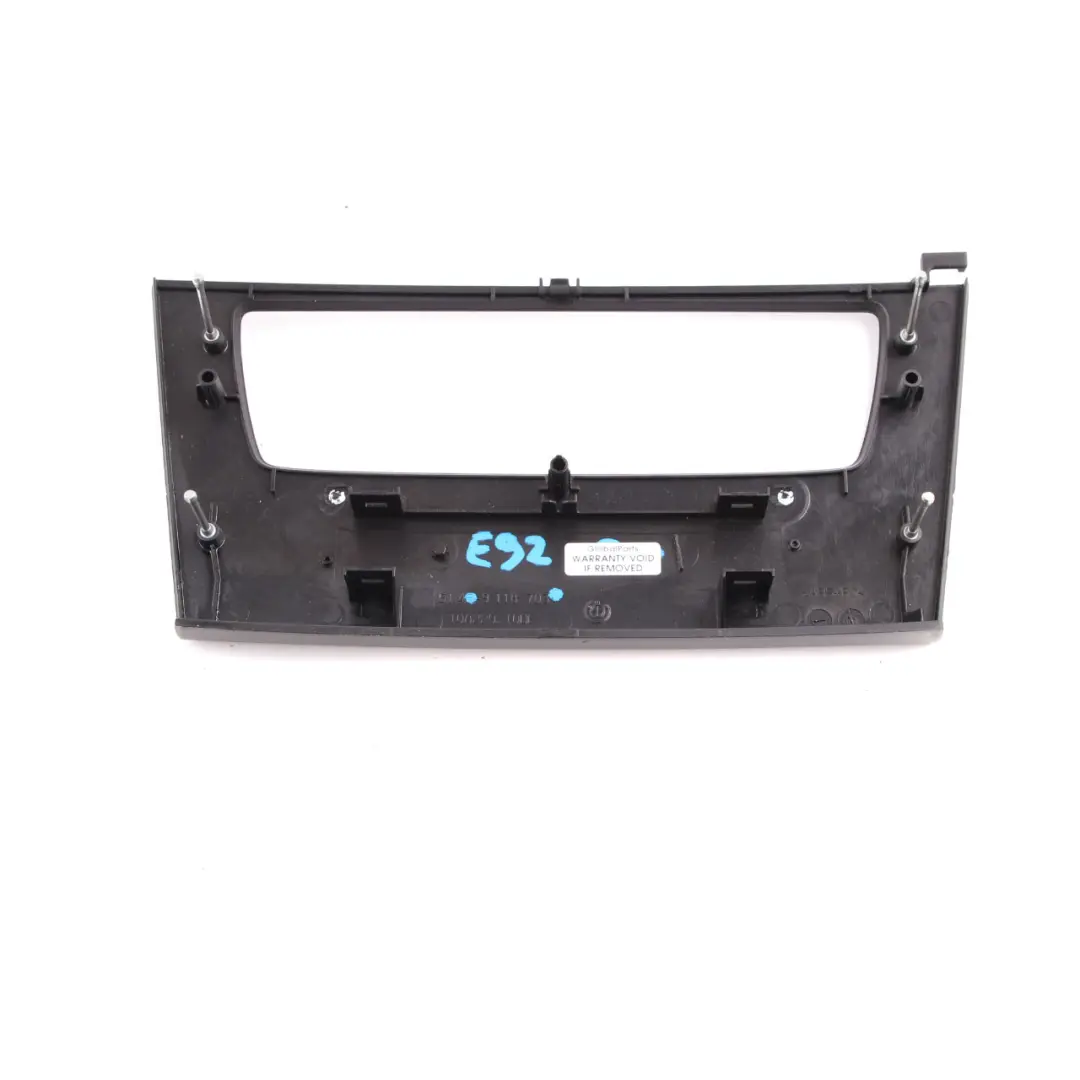 Pannello Cruscotto Radio Anteriore per BMW E90 E92 LCI con numero di parte 9118703 BMW E90 E92 LCI Pannello Cruscotto Radio Anteriore - SKU 9118703 - Numero di parte 9118703