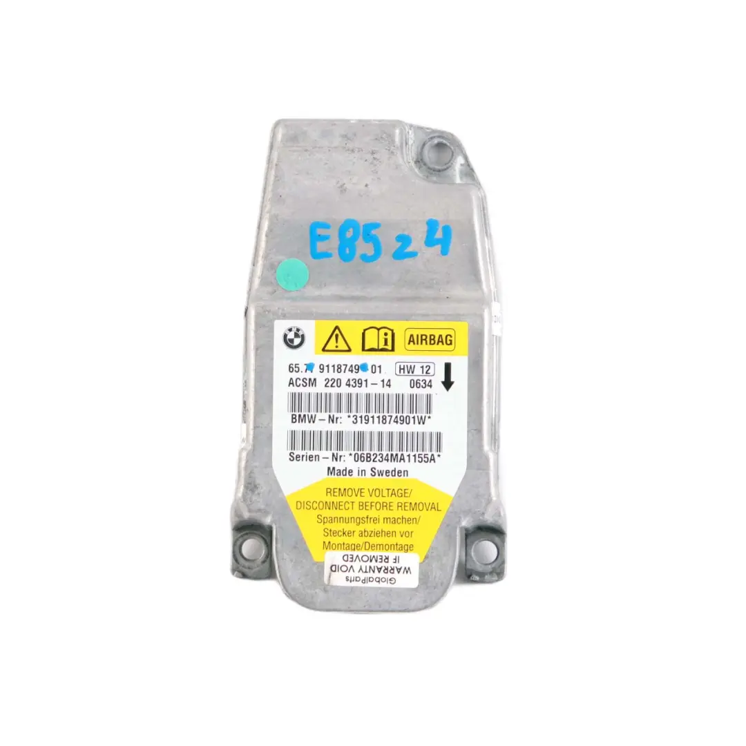 ECU Unidad de Control Modulo para BMW Z4 E85 E86 Air con número de pieza 9118749 BMW Z4 E85 E86 Air ECU Unidad de Control Modulo - SKU 9118749 - Número de pieza 9118749