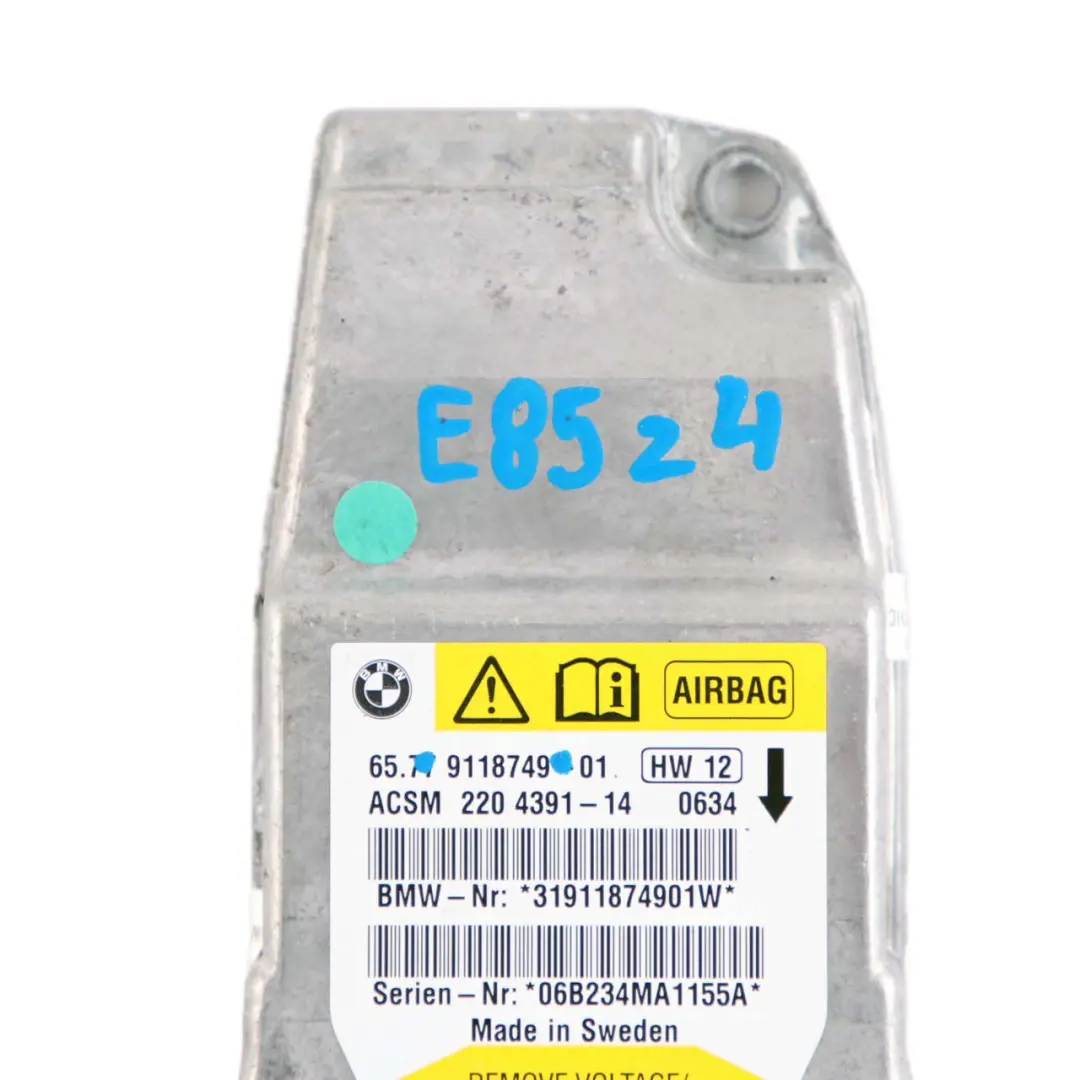 ECU Unidad de Control Modulo para BMW Z4 E85 E86 Air con número de pieza 9118749 BMW Z4 E85 E86 Air ECU Unidad de Control Modulo - SKU 9118749 - Número de pieza 9118749