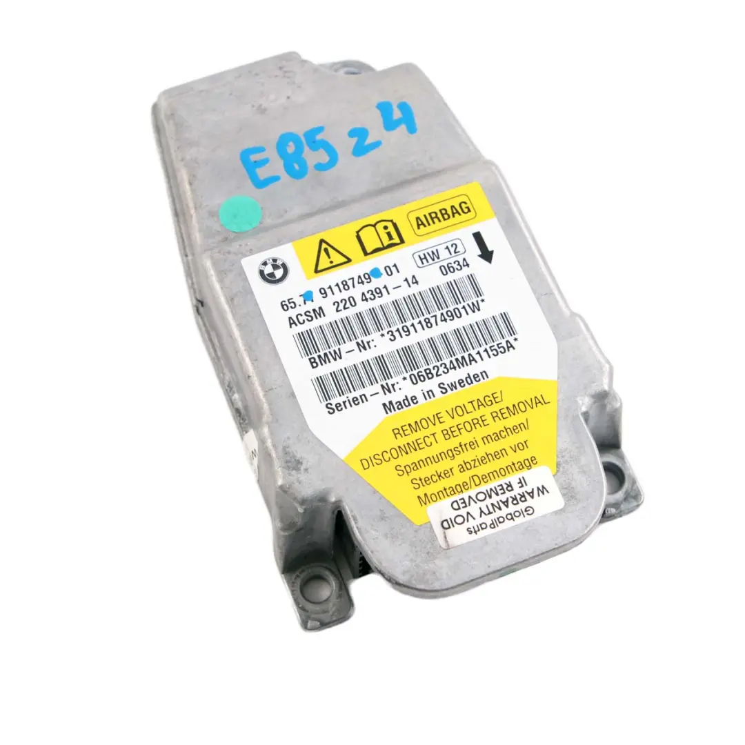 ECU Unidad de Control Modulo para BMW Z4 E85 E86 Air con número de pieza 9118749 BMW Z4 E85 E86 Air ECU Unidad de Control Modulo - SKU 9118749 - Número de pieza 9118749