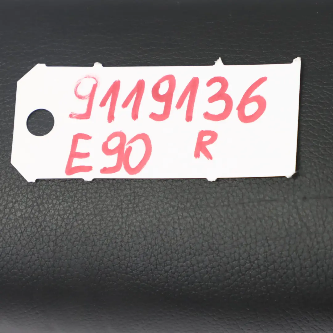 Left N/S Seat Cover Backrest Black Leather Covering Ski Bag to BMW E90 Rear with Part number 9119136 BMW E90 Rear Left N/S Seat Cover Backrest Black Leather Covering Ski Bag - SKU 9119136 - Part number 9119136