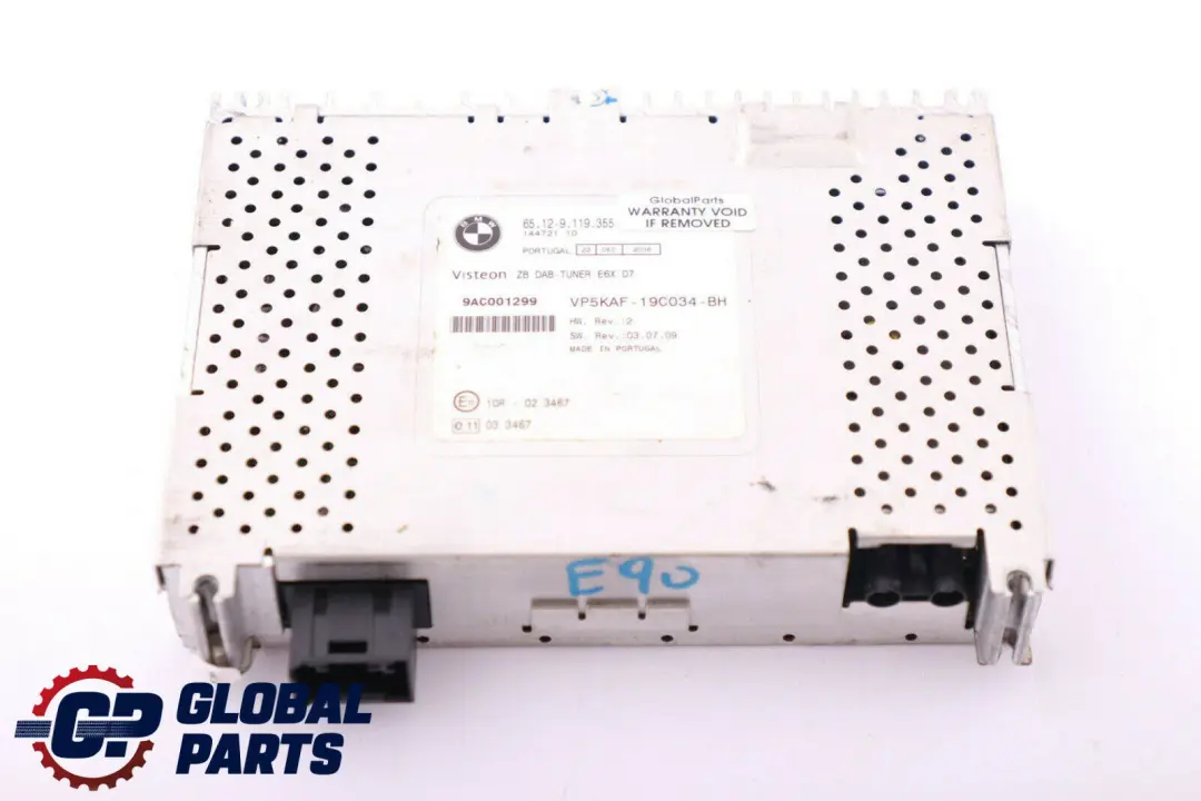 Module Tuner Radio DAB pour BMW E60 E61 E63 E81 E87 E90 E91 à propos du numéro de pièce 9119355 BMW E60 E61 E63 E81 E87 E90 E91 Module Tuner Radio DAB - SKU 9119355 - Numéro de pièce 9119355