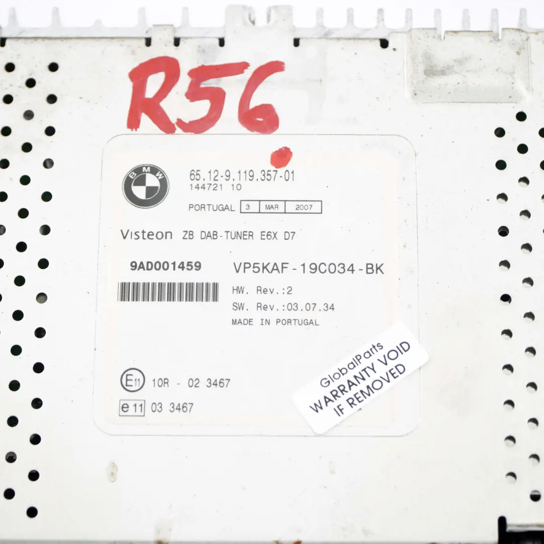 BMW 1 3 5 E60 E81 E87 E90 E91 Mini R55 R56 DAB Radio Tuner Module - SKU 9119357 - Part number 9119357