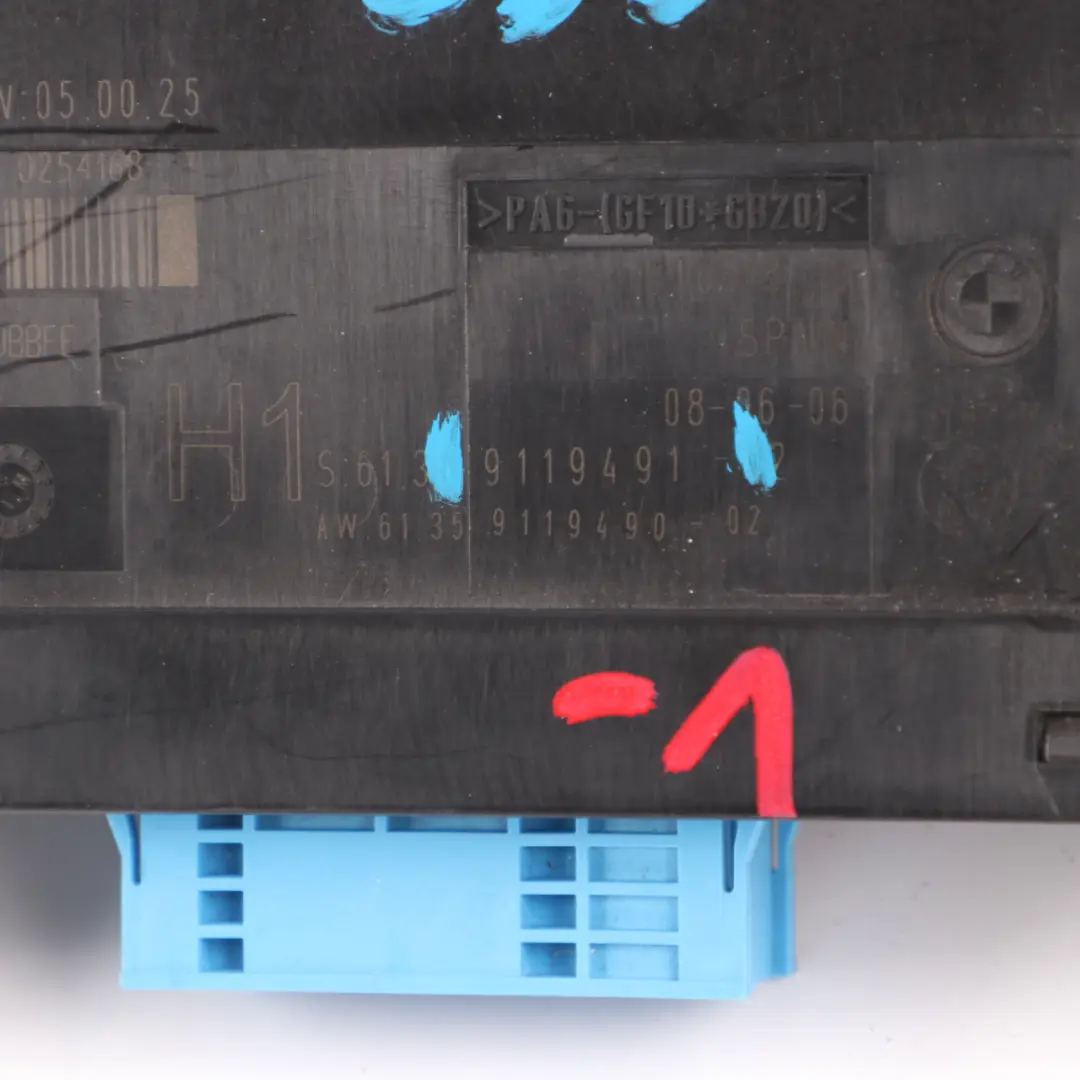 BMW E90 ECU Body Control Module Unit Junction Box H1 PL2 JBBFE - SKU 9119491-1 - Part number 9119491
