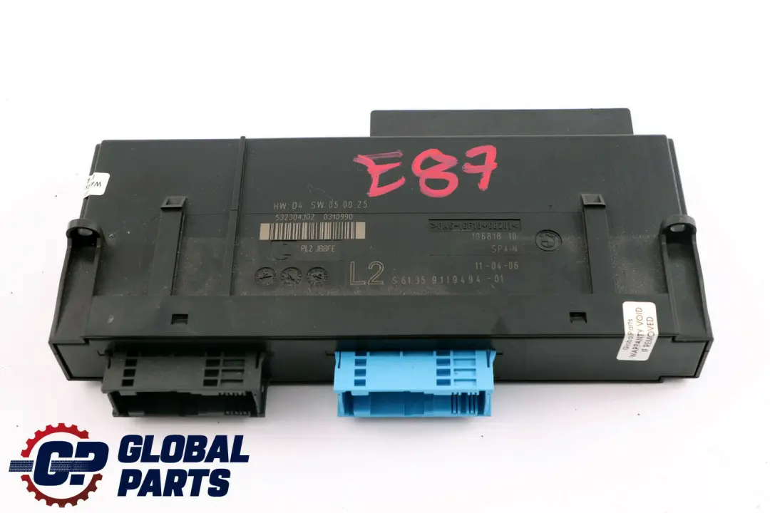 Corpo Controllo Modulo L2 Centralina 6135 per BMW E87 con numero di parte 9119494 BMW E87 Corpo Controllo Modulo L2 Centralina 6135 - SKU 9119494 - Numero di parte 9119494