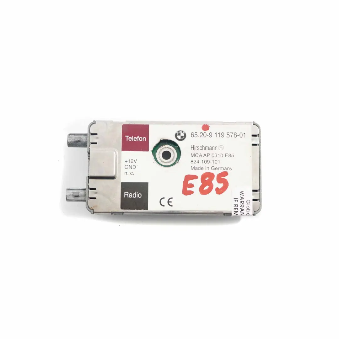 Antenna Amplifier BMW Z4 E85 E86 Rod Antenna Unit Module to with Part number 9119578 Antenna Amplifier BMW Z4 E85 E86 Rod Antenna Unit Module - SKU 9119578 - Part number 9119578