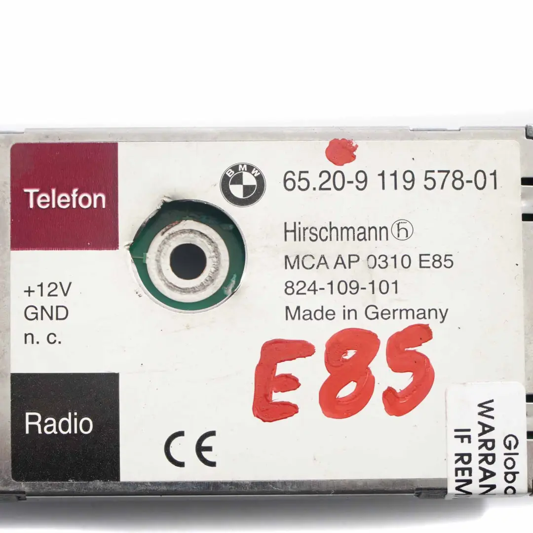 Antennenverstärker BMW Z4 E85 E86 Stabantenneneinheit Modul für mit Teilenummer 9119578 Antennenverstärker BMW Z4 E85 E86 Stabantenneneinheit Modul - SKU 9119578 - Teilenummer 9119578