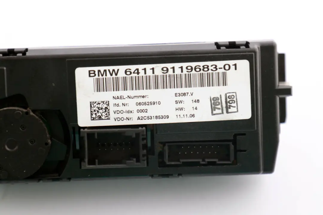 Automatische Klima Anlage Steuerung für BMW E81 E87 E90 E91 E92 mit Teilenummer 9119683 BMW E81 E87 E90 E91 E92 Automatische Klima Anlage Steuerung - SKU 9119683 - Teilenummer 9119683
