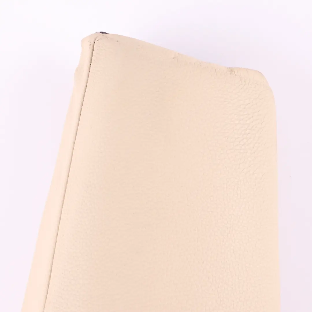 Side Finisher Rear Seat Left N/S Lateral Cover Cream Beige Leather to BMW E93 with Part number 9120395 BMW E93 Side Finisher Rear Seat Left N/S Lateral Cover Cream Beige Leather - SKU 9120395 - Part number 9120395
