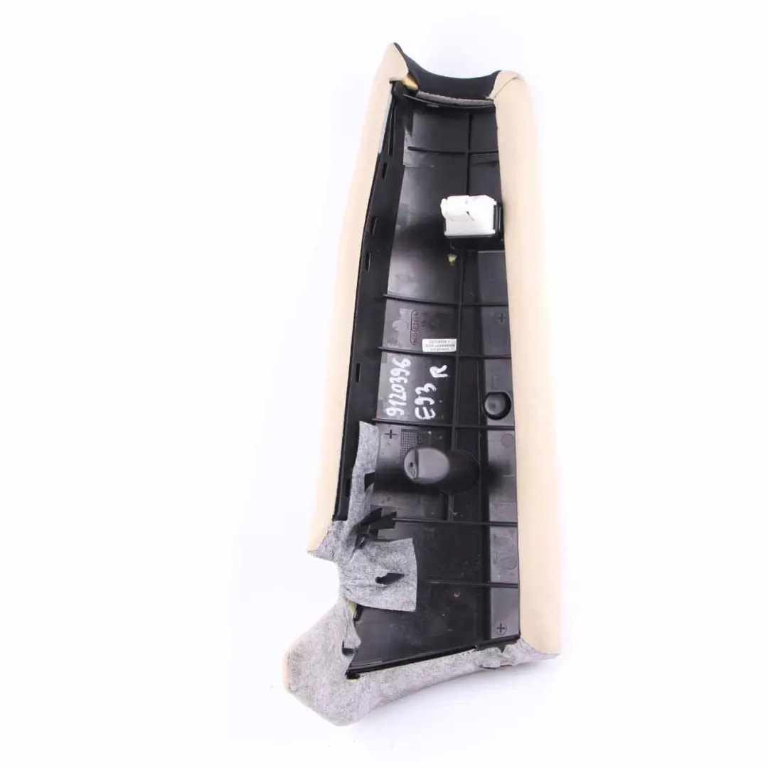 Side Finisher Rear Seat Right O/S Lateral Cover Cream Beige Leather to BMW E93 with Part number 9120396 BMW E93 Side Finisher Rear Seat Right O/S Lateral Cover Cream Beige Leather - SKU 9120396 - Part number 9120396