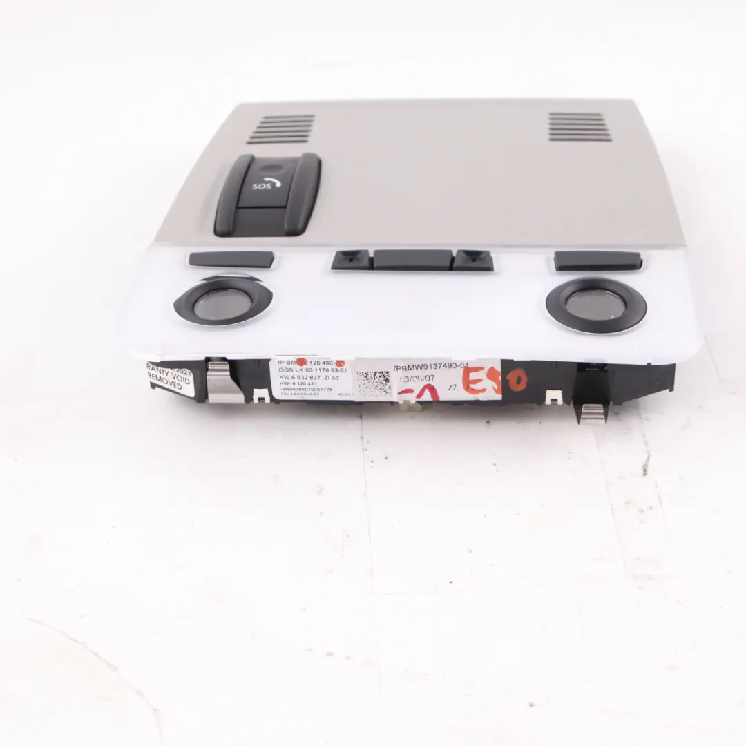 Luce tetto BMW E90 E92 Interruttore lampada interna Pulsante SOS Grigio per con numero di parte 9120460 Luce tetto BMW E90 E92 Interruttore lampada interna Pulsante SOS Grigio - SKU 9120460-1 - Numero di parte 9120460