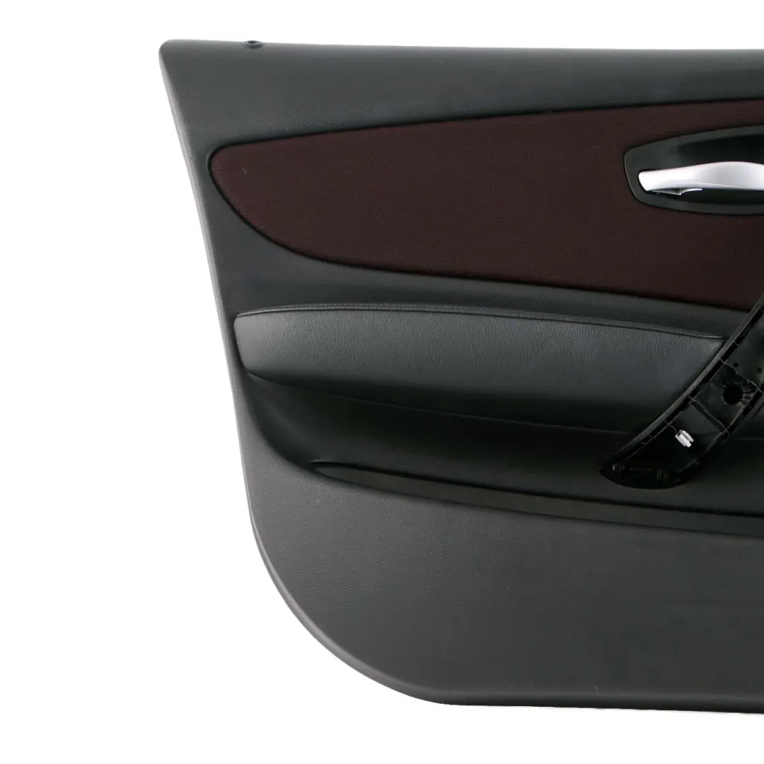BMW E87 LCI Front Left N/S Door Card Trim Panel Fabric Network Cranberry-Red - SKU 9121149 - Part number 9121149