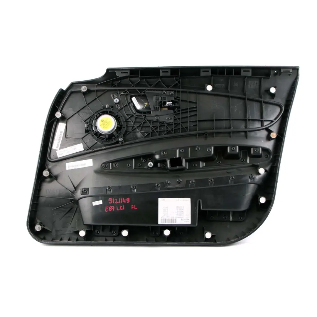 BMW E87 LCI Front Left N/S Door Card Trim Panel Fabric Network Cranberry-Red - SKU 9121149 - Part number 9121149