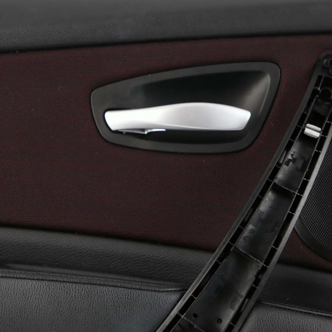 BMW E87 LCI Front Left N/S Door Card Trim Panel Fabric Network Cranberry-Red - SKU 9121149 - Part number 9121149