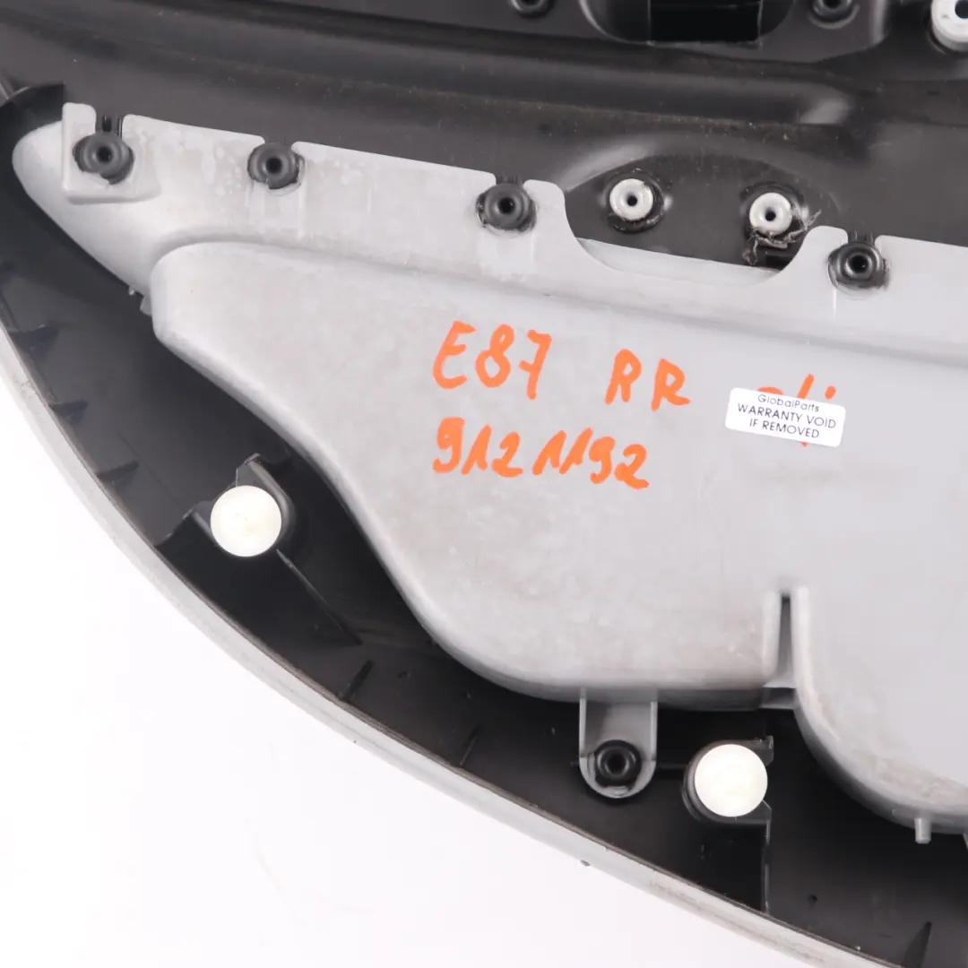 BMW E87 LCI Door Card Rear Right O/S Trim Panel Fabric Elektra Alaska Grey - SKU 9121192 - Part number 9121192
