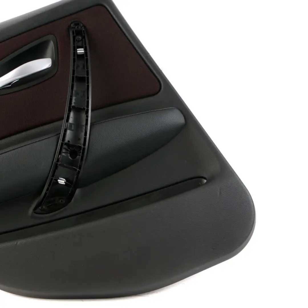 BMW E87 LCI Rear Left N/S Door Card Trim Panel Fabric Network Cranberry-Red - SKU 9121197 - Part number 9121197