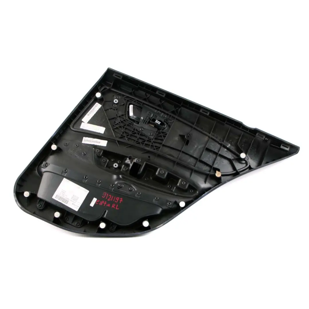 BMW E87 LCI Rear Left N/S Door Card Trim Panel Fabric Network Cranberry-Red - SKU 9121197 - Part number 9121197