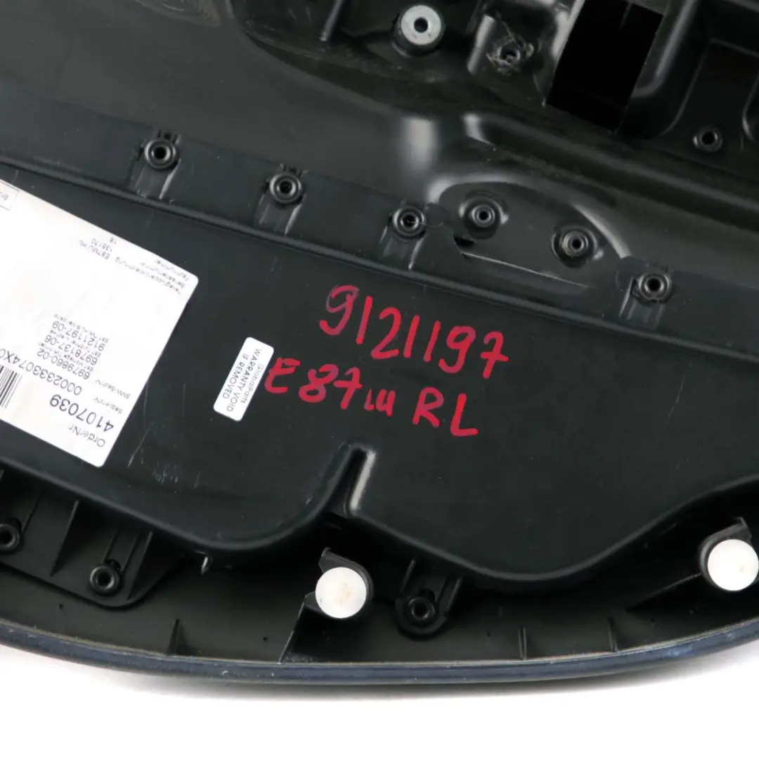 BMW E87 LCI Posteriore Sinistra N/S Pannello Porta Tessuto Rete Mirtillo Rosso - SKU 9121197 - Numero di parte 9121197
