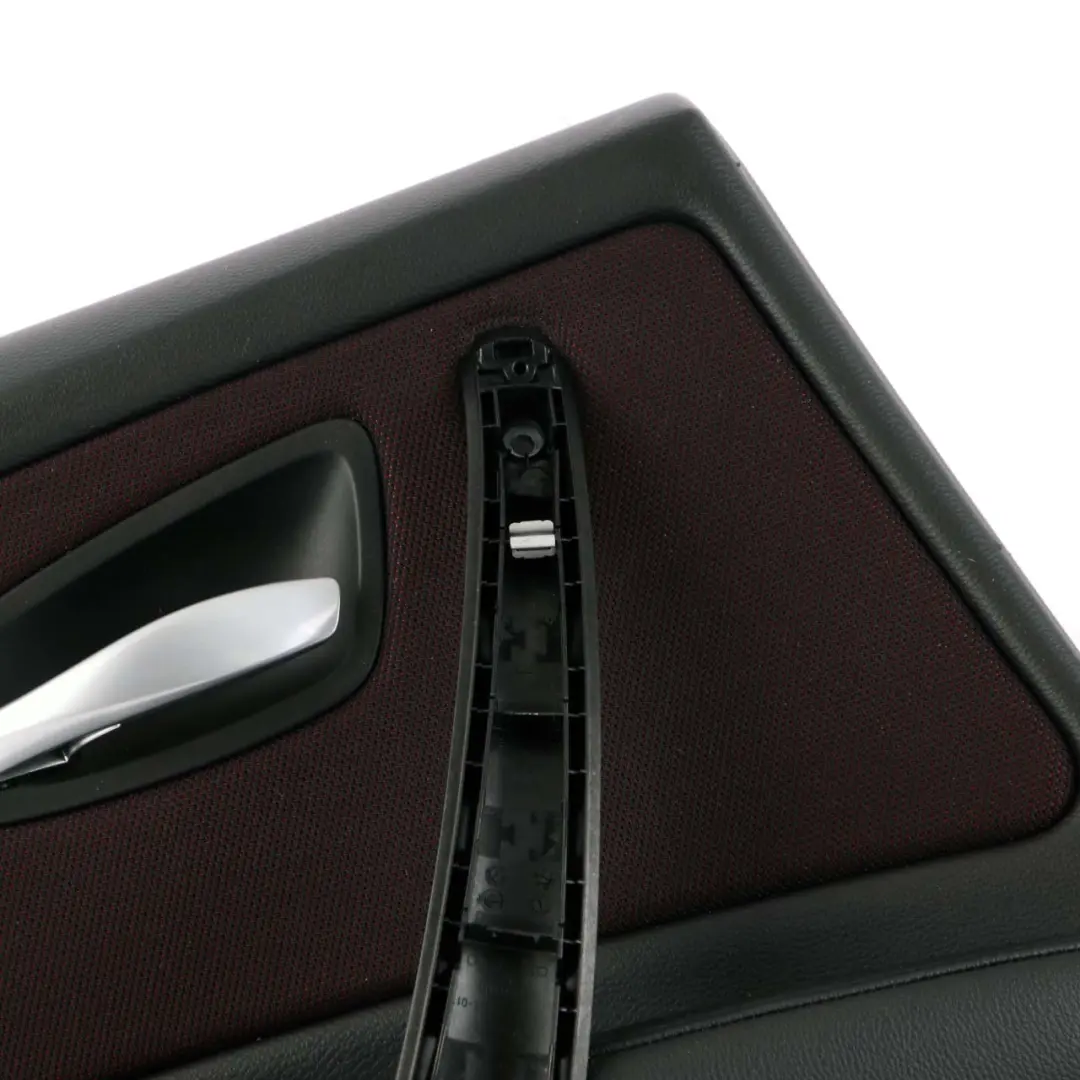 BMW E87 LCI Hinten Links N/S Tür Karte Trim Panel Fabric Network Cranberry-Red - SKU 9121197 - Teilenummer 9121197