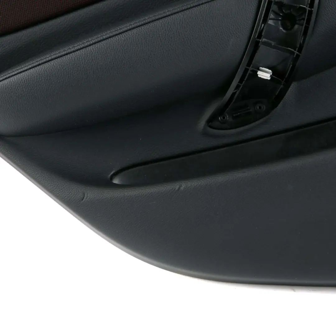 Left N/S Door Card Trim Panel Fabric Red Cranberry-Red para BMW E87 LCI Rear con número de pieza 9121197 BMW E87 LCI Rear Left N/S Door Card Trim Panel Fabric Red Cranberry-Red - SKU 9121197 - Número de pieza 9121197