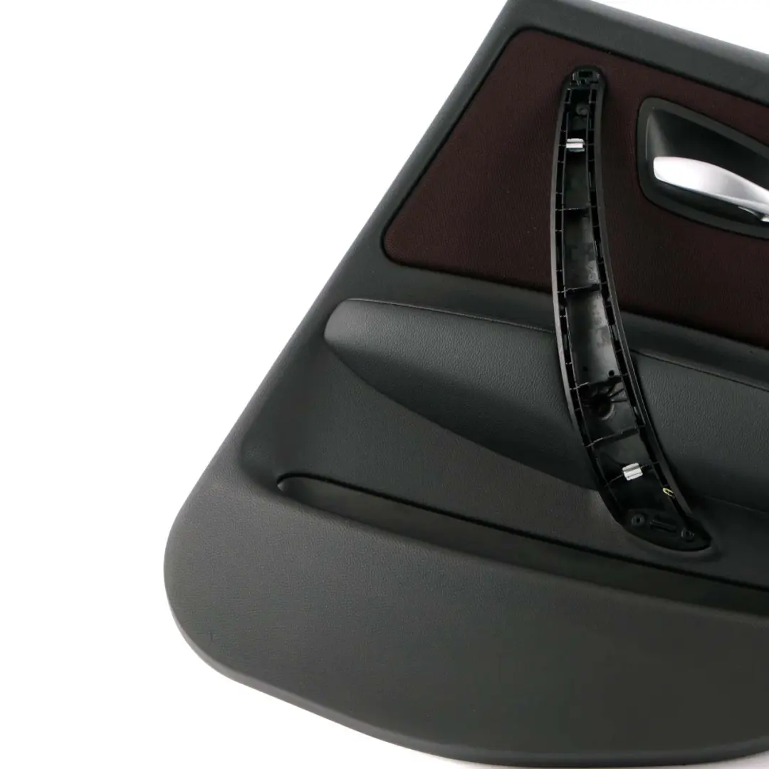 Right O/S Door Card Trim Panel Fabric Network Cranberry-Red to BMW E87 LCI Rear with Part number 9121198 BMW E87 LCI Rear Right O/S Door Card Trim Panel Fabric Network Cranberry-Red - SKU 9121198 - Part number 9121198