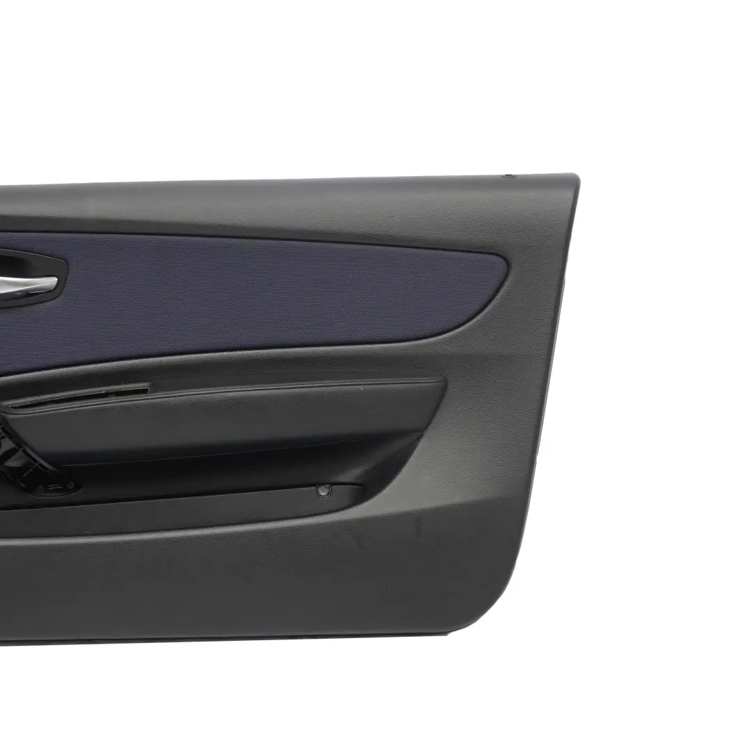 BMW E81 E82 Puerta Delantera Derecha Forro Tarjeta Tela Red Monaco Azul - SKU 9121236 - Número de pieza 9121236
