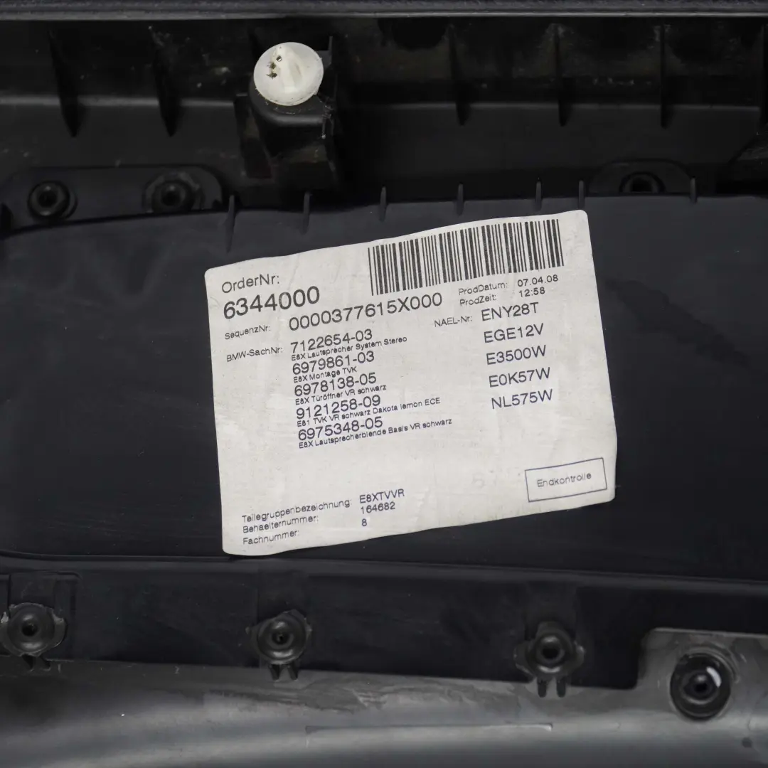 BMW 1 Reihe E81 E82 Türverkleidung Vorn Rechts Boston Leder Lemon - SKU 9121258 - Teilenummer 9121258