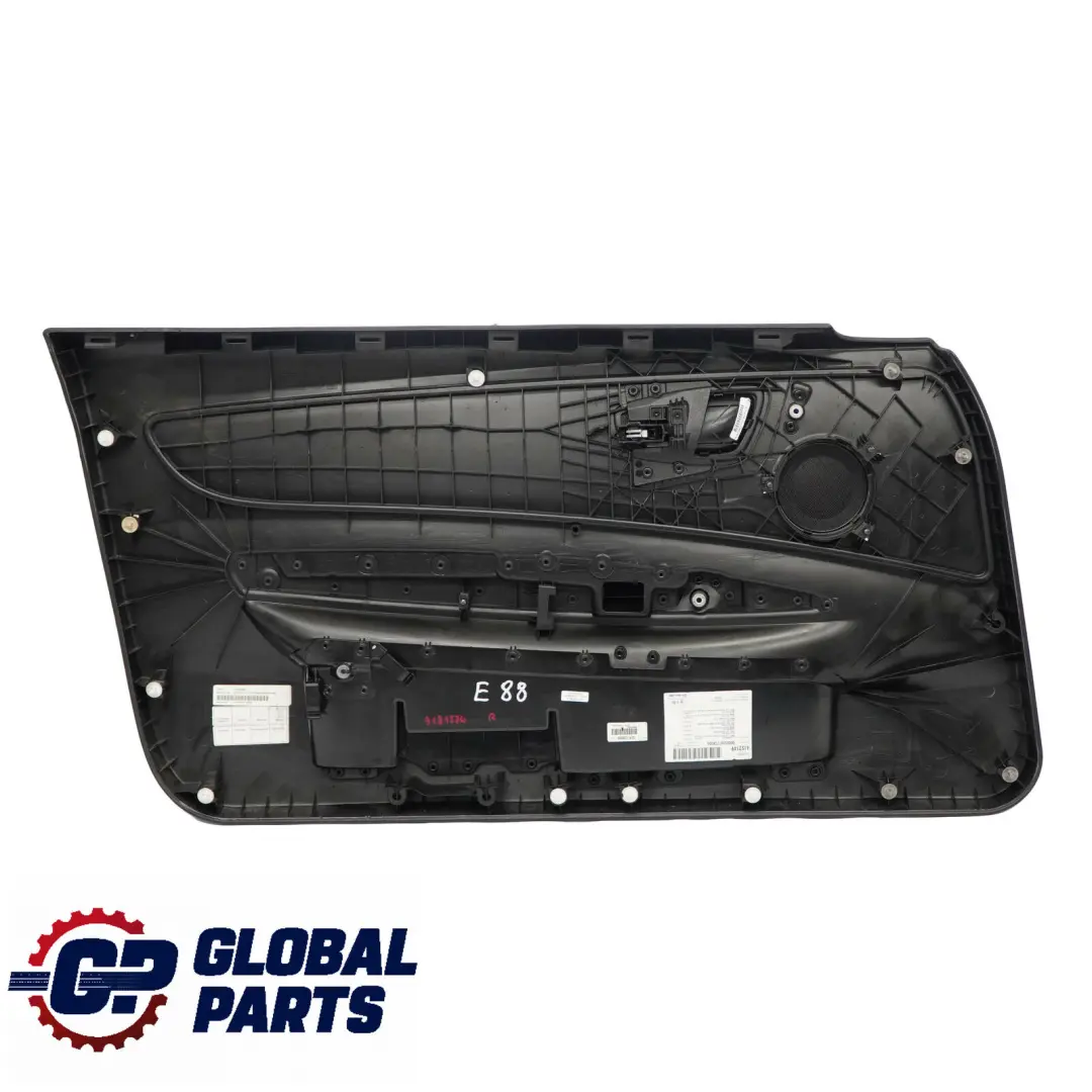 BMW E88 Delantera Derecha Panel Tarjeta De Puerta Tela Antracita - SKU 9121274 - Número de pieza 9121274
