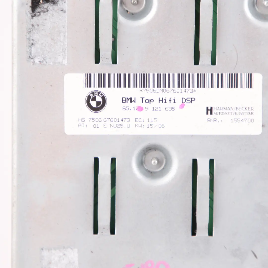 Amplifier Unit BMW E87 E90 E91 Top Hifi System Harman Becker Control to with Part number 9121635 Amplifier Unit BMW E87 E90 E91 Top Hifi System Harman Becker Control - SKU 9121635 - Part number 9121635