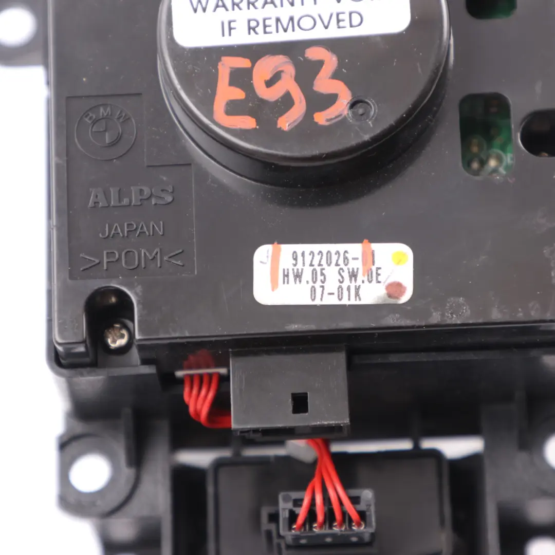  iDRIVE Steuergerät BMW E81 E87 E90 E91 E92 Einheit Knopfschalter 9125348 - SKU 9122026 - Teilenummer 9122026