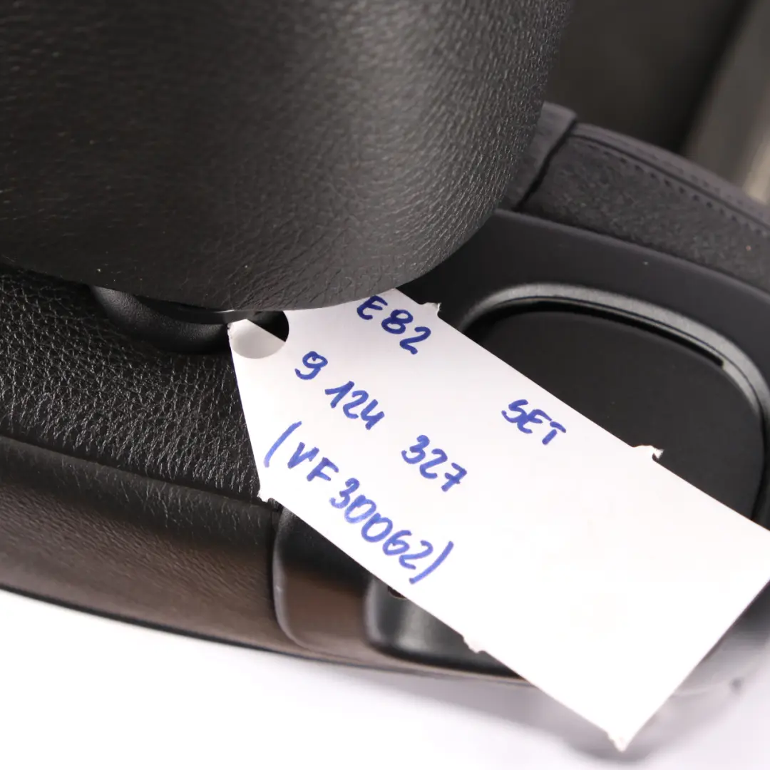 Seats Black Leather Interior with Airbag and Door Cards to BMW Coupe M Sport with Part number E82 BMW Coupe M Sport Seats Black Leather Interior with Airbag and Door Cards - SKU 9124327-SET - Part number E82