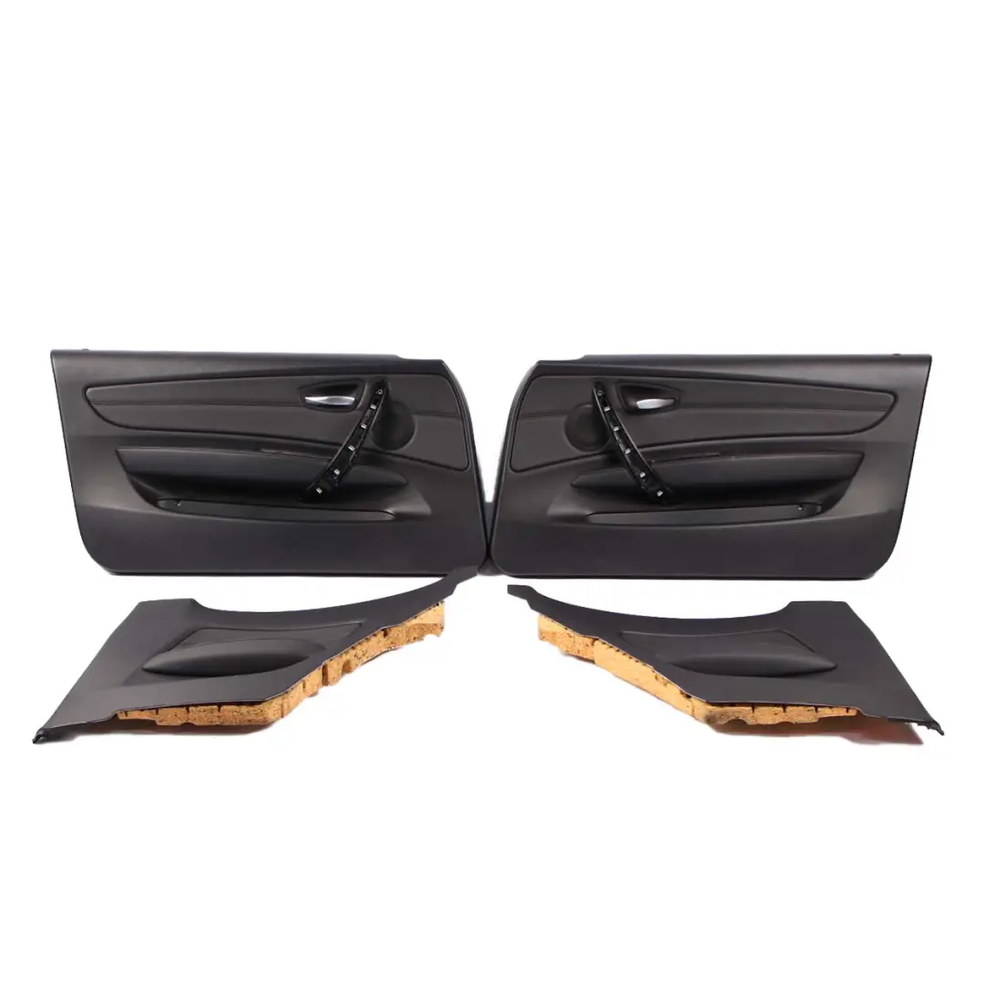 Seats Black Leather Interior with Airbag and Door Cards to BMW Coupe M Sport with Part number E82 BMW Coupe M Sport Seats Black Leather Interior with Airbag and Door Cards - SKU 9124327-SET - Part number E82