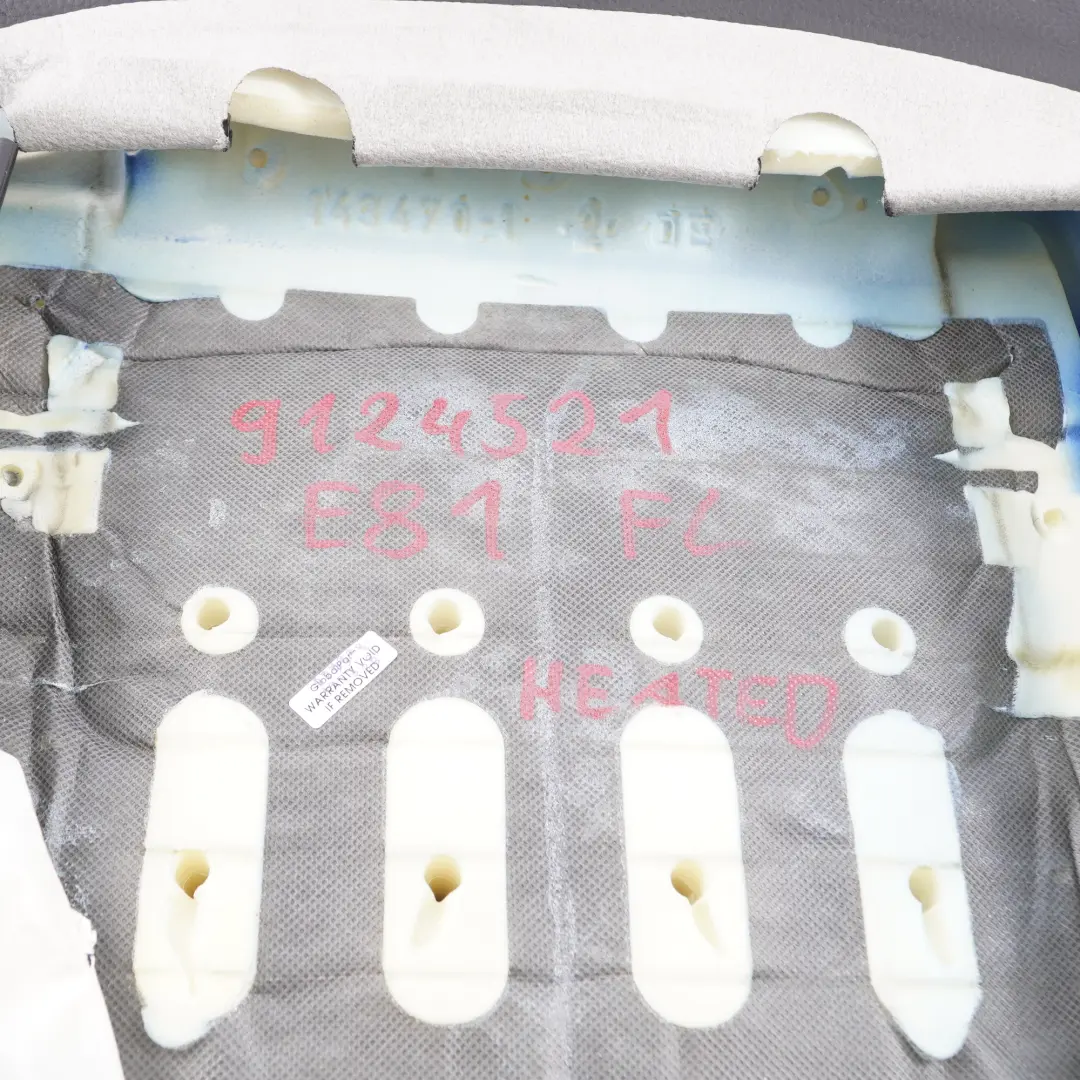 Respaldo Asiento BMW E81 E82 Delantero Izquierdo Asiento Cuero Negro Boston para con número de pieza 9124521 Respaldo Asiento BMW E81 E82 Delantero Izquierdo Asiento Cuero Negro Boston - SKU 9124521 - Número de pieza 9124521