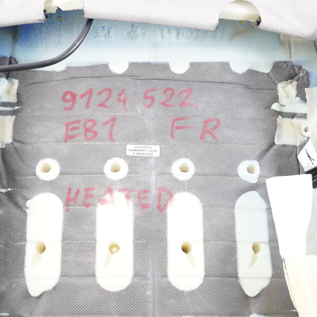 BMW E81 E82 Siège Dossier avant gauche de base chauffant Cuir noir Boston - SKU 9124522 - Numéro de pièce 9124522