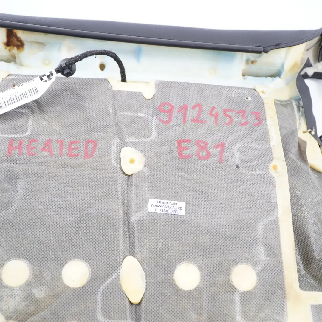 Front Left Right Heated Basic Seat N/O/S Black Leather to Seat Cover BMW E81 E82 with Part number 9124533 Seat Cover BMW E81 E82 Front Left Right Heated Basic Seat N/O/S Black Leather - SKU 9124533 - Part number 9124533