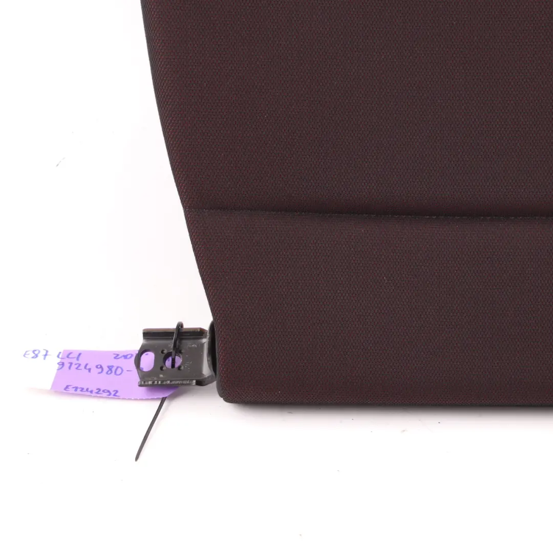 Seat Backrest BMW E81 E87 LCI Rear Right Cover O/S Cloth Cranberry Red Rot - SKU 9124980-1 - Part number 52209124980