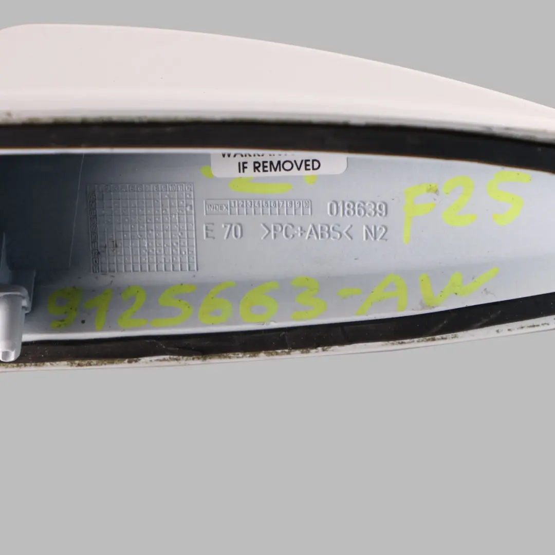 BMW F11 X3 F25 X5 E70 Dachantennenabdeckung Shark Empty Cap Trim Alpin Weiß - SKU 9125663-AW - Teilenummer 9125663