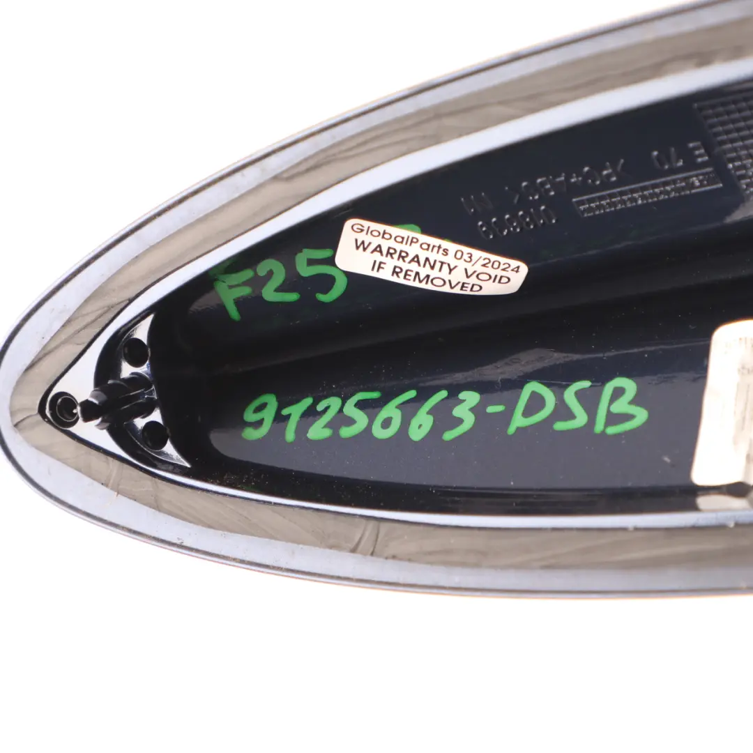 BMW X3 F25 Antenne toit Requin Boîtier vide Habillage panneau Bleu profond - A76 - SKU 9125663-DSB - Numéro de pièce 9125663