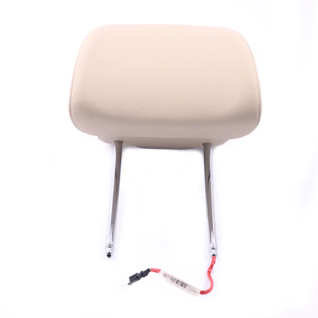Front Seat Left Right N/O/S Headrest Leather Cream Beige to BMW E60 E61 LCI with Part number 7238909 BMW E60 E61 LCI Front Seat Left Right N/O/S Headrest Leather Cream Beige - SKU 7238909 - Part number 7238909