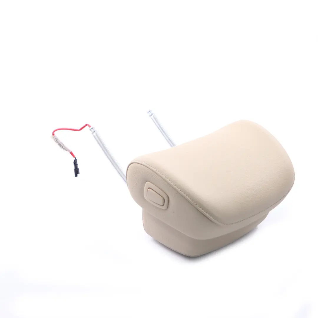 Front Seat Left Right N/O/S Headrest Leather Cream Beige to BMW E60 E61 LCI with Part number 7238909 BMW E60 E61 LCI Front Seat Left Right N/O/S Headrest Leather Cream Beige - SKU 7238909 - Part number 7238909