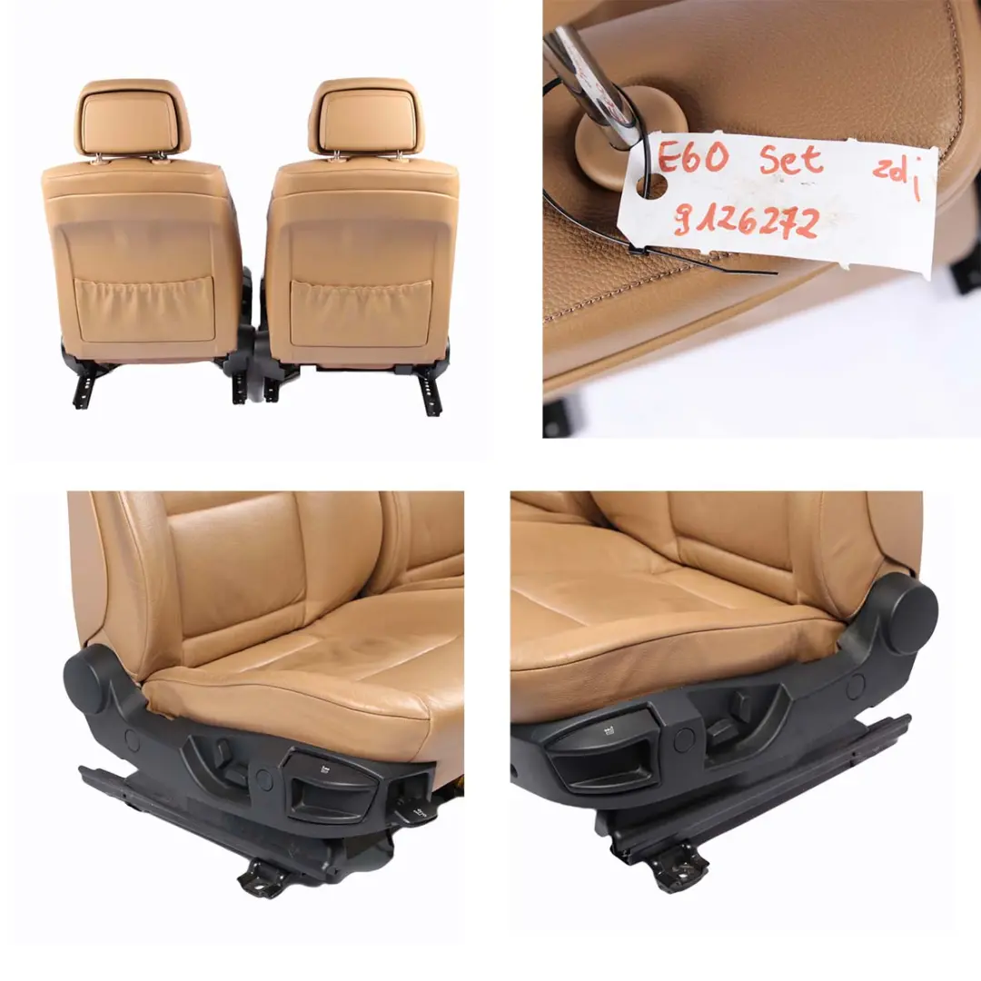 Seats BMW E60 Leather Dakota Naturbraun Brown Interior Front Rear Seat to with Part number 9126272 Seats BMW E60 Leather Dakota Naturbraun Brown Interior Front Rear Seat - SKU 9126272 - Part number 9126272