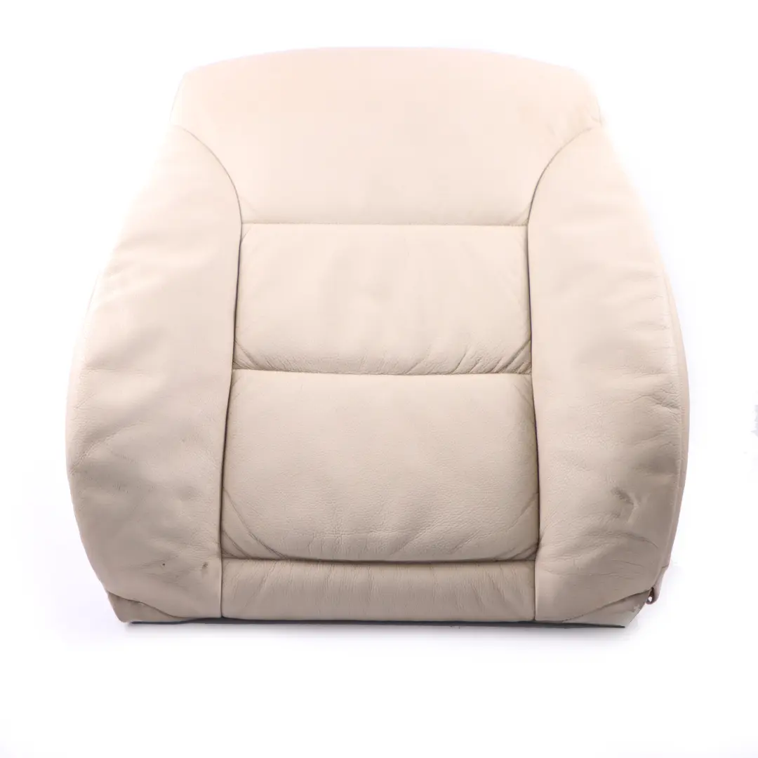 Backrest Front Left Right N/O/S Cover Leather Cream Beige to BMW E60 E61 Seat with Part number 9126273 BMW E60 E61 Seat Backrest Front Left Right N/O/S Cover Leather Cream Beige - SKU 9126273 - Part number 9126273