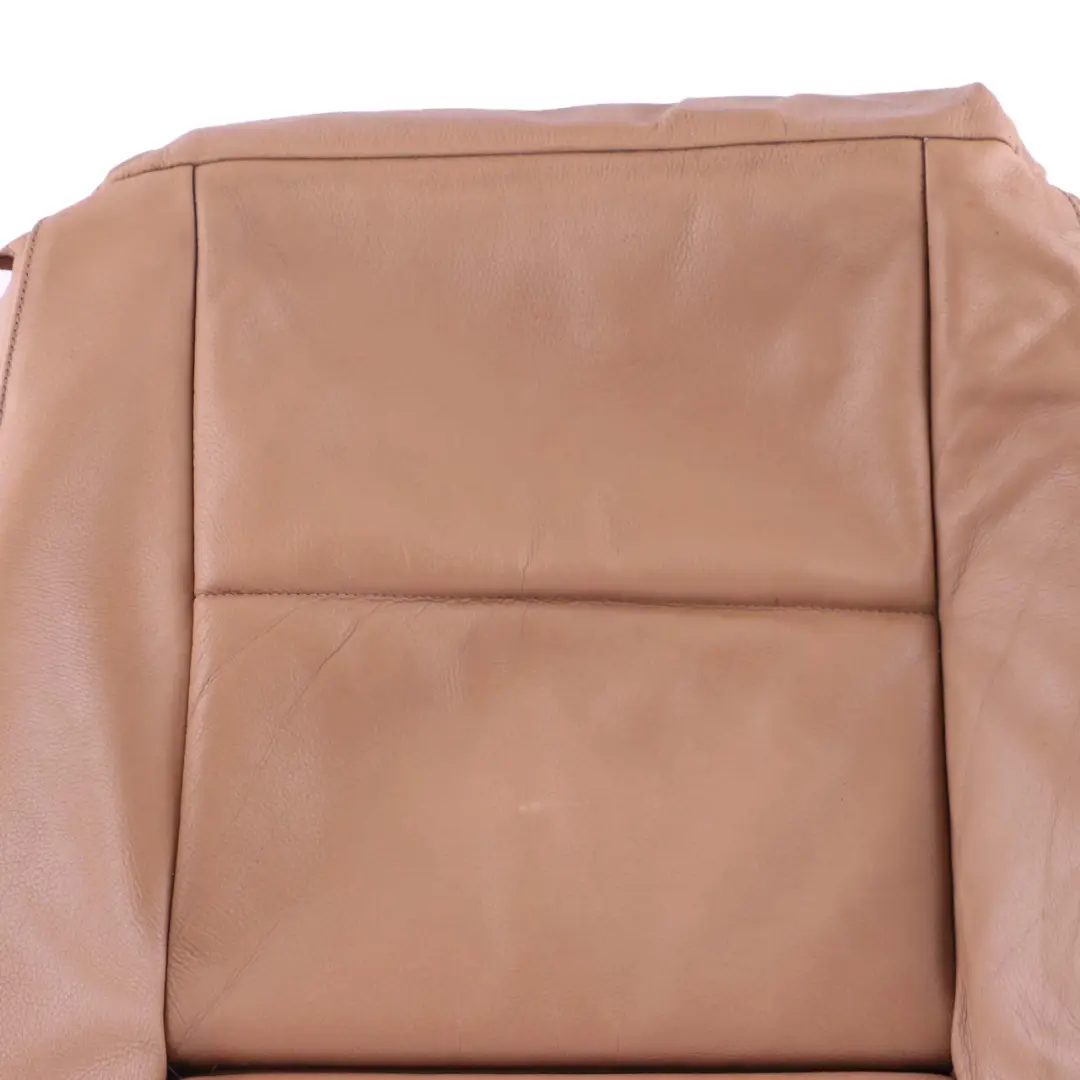BMW 5 E60 E61 Front Left Right Sport Seat Leather Cover Panel Natural Brown - SKU 9126318-1 - Part number 9126318