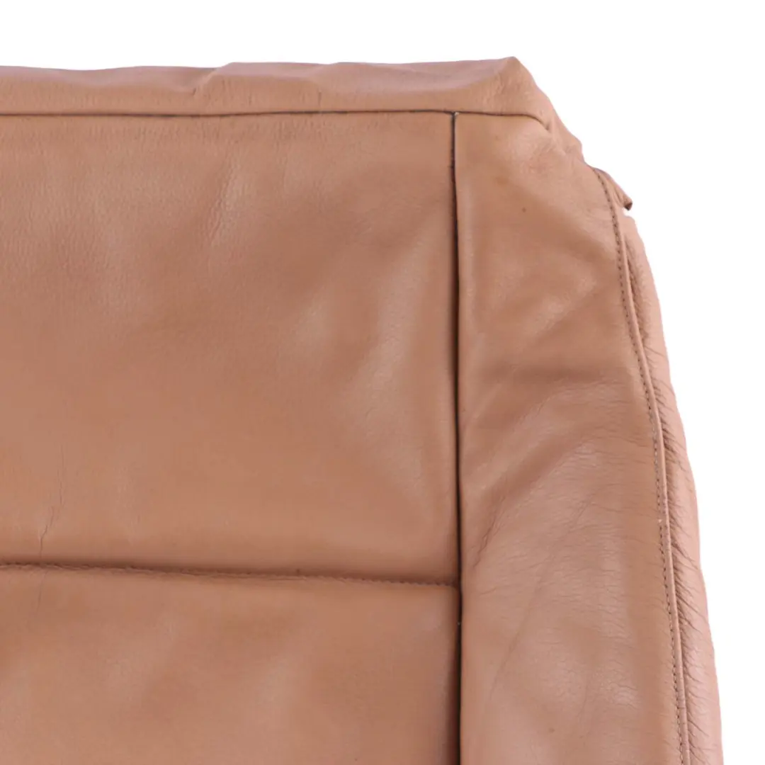 BMW 5 E60 E61 Front Left Right Sport Seat Leather Cover Panel Natural Brown - SKU 9126318-1 - Part number 9126318